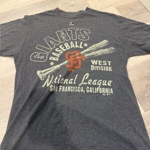 Majestic‎ Giants Baseball Charcoal Tee